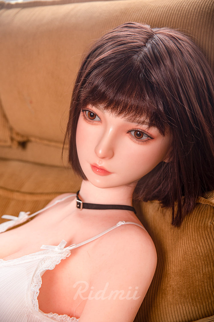 RIDMII Momo Unique Design 163cm Short Hair Sex Doll Silicone Head TPE Body Realistic Love Doll